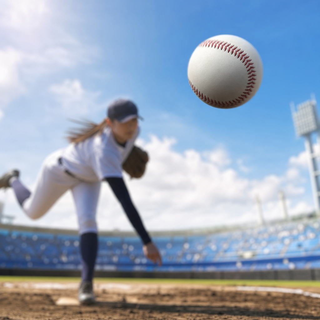 横浜スタジアム7月17日、百川晴香の豪快投球